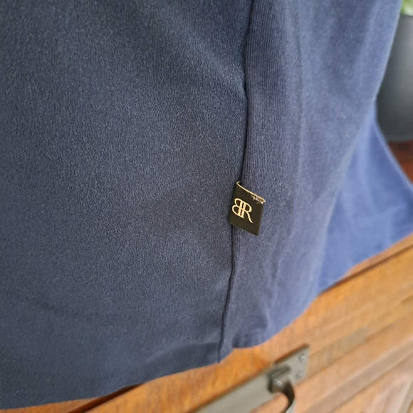 Banana Republic Navy Blue Women's Top Size Medium Cap Sleeve - Picture 5 of 9